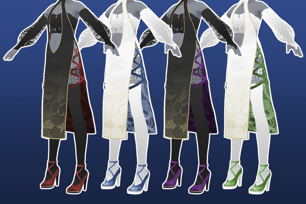 【VRoid衣装】すけあみチャイナ