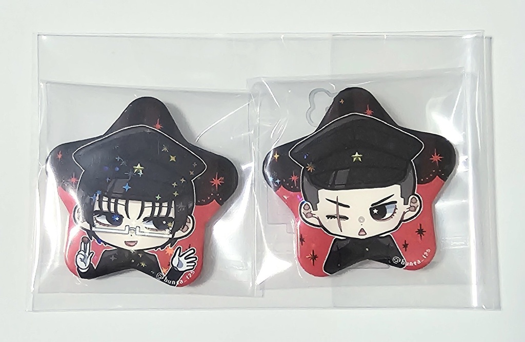 ゼラニコ 星型缶バッジセット