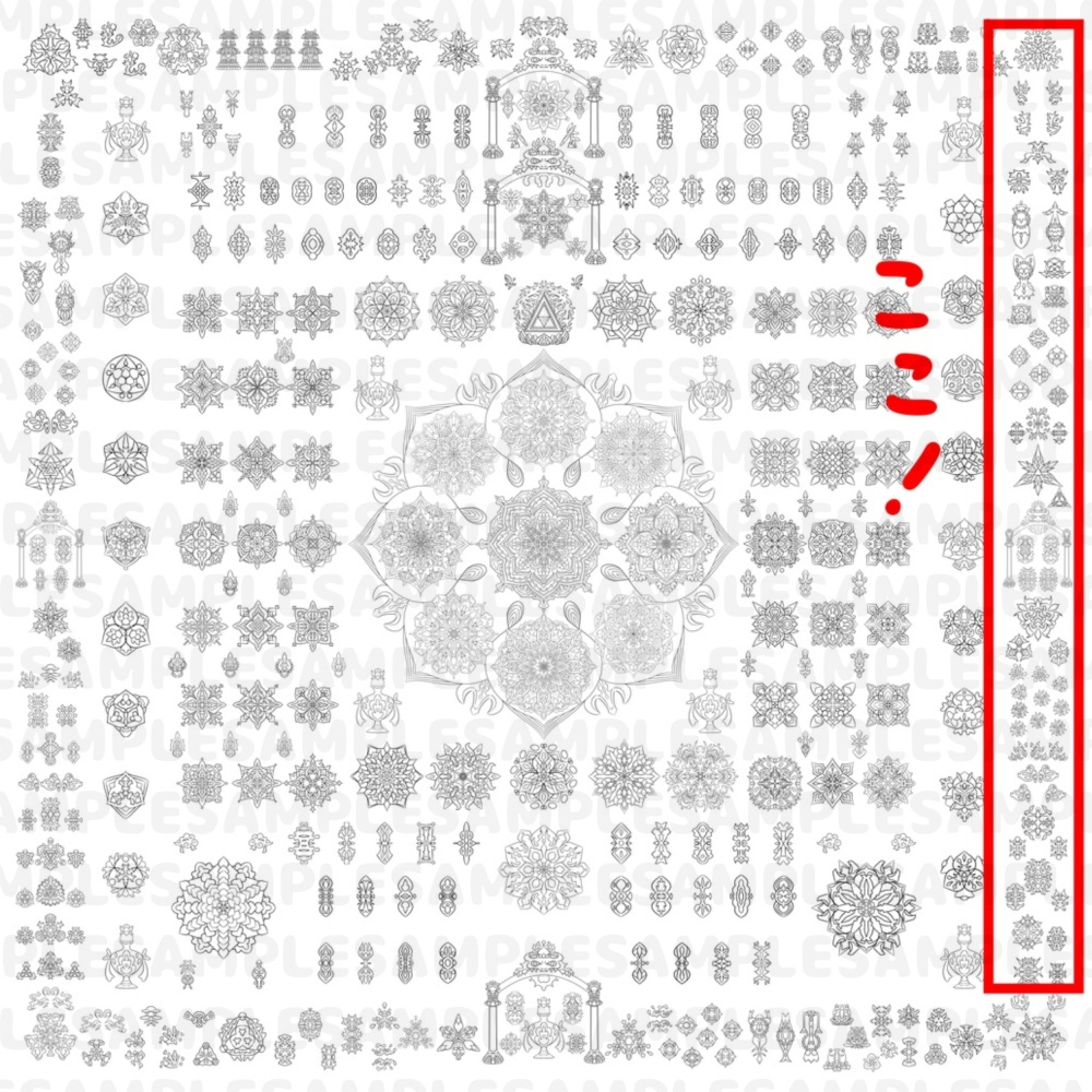 【線対胎蔵曼荼羅ぬりえ】最外院北