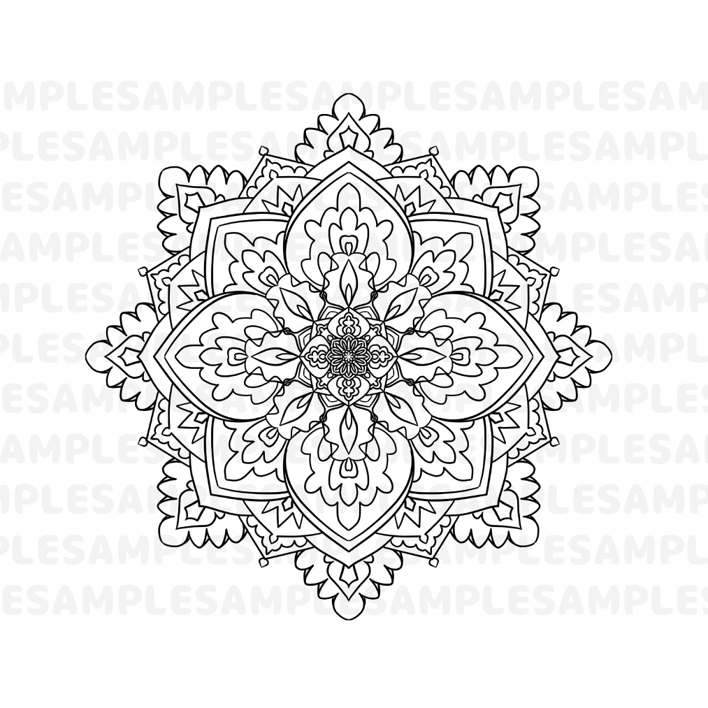 【線対胎蔵曼荼羅ぬりえ】開敷華王如来