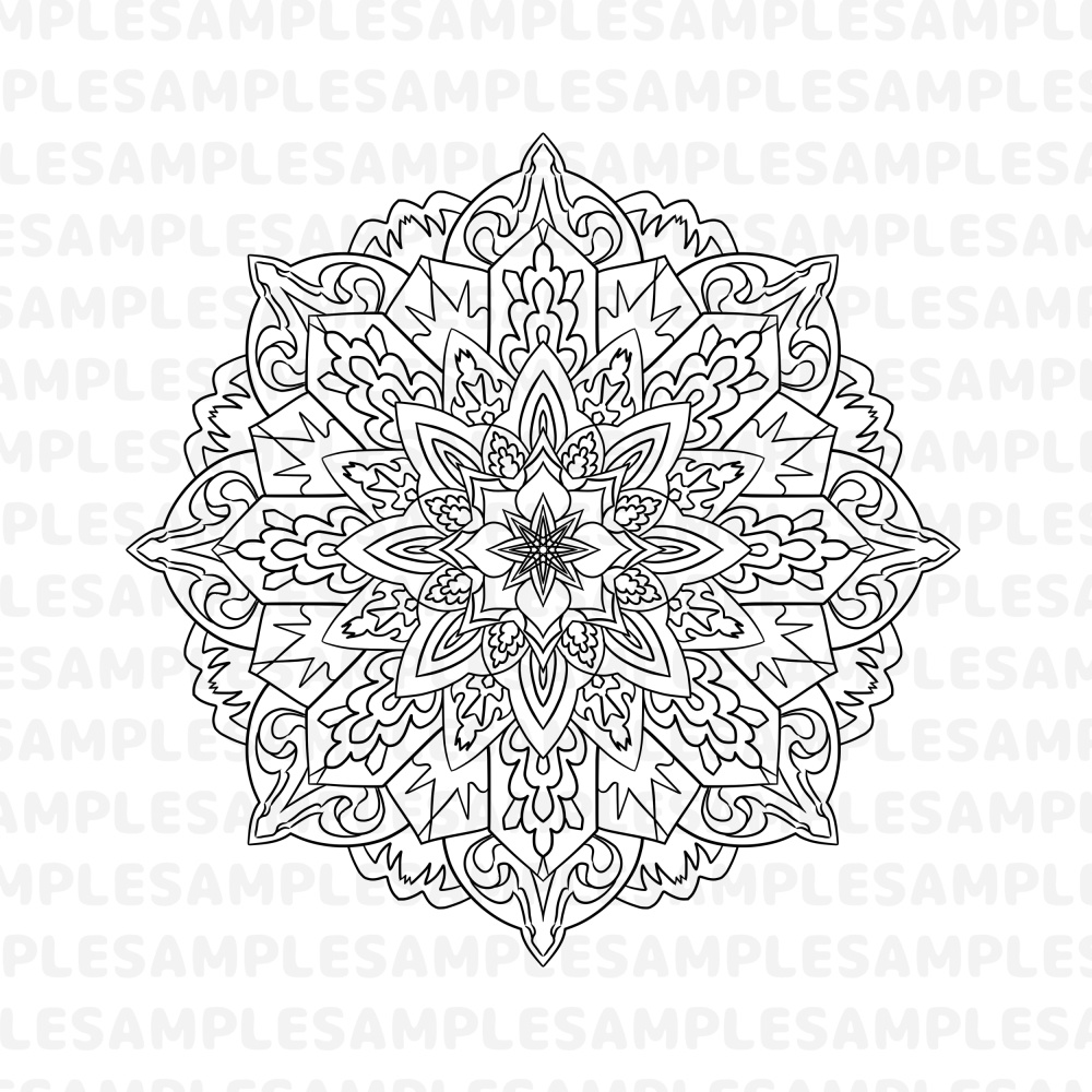 【線対胎蔵曼荼羅ぬりえ】無量寿如来