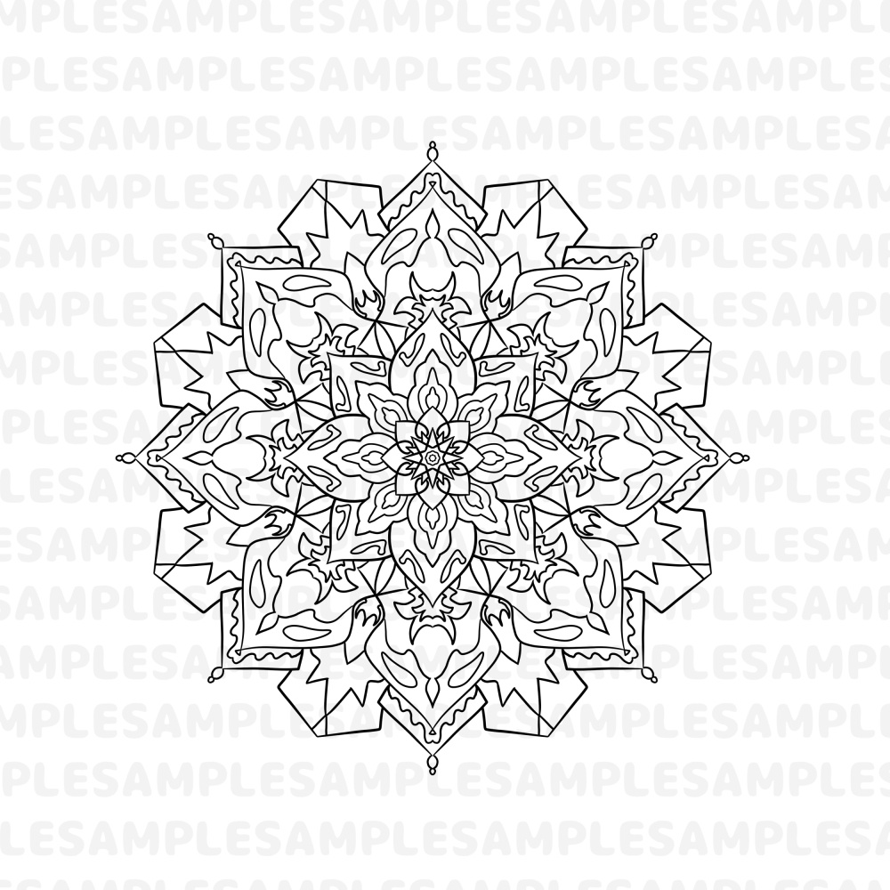 【線対胎蔵曼荼羅ぬりえ】観世音菩薩