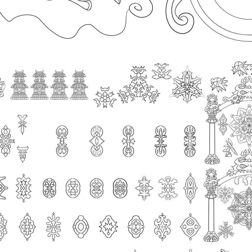 【ダウンロード】線対胎蔵曼荼羅 全5種