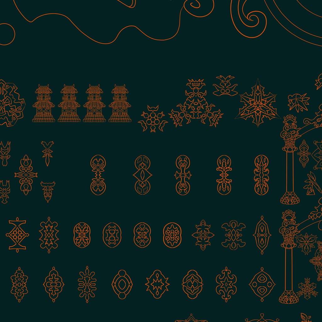 【ダウンロード】線対胎蔵曼荼羅 全5種