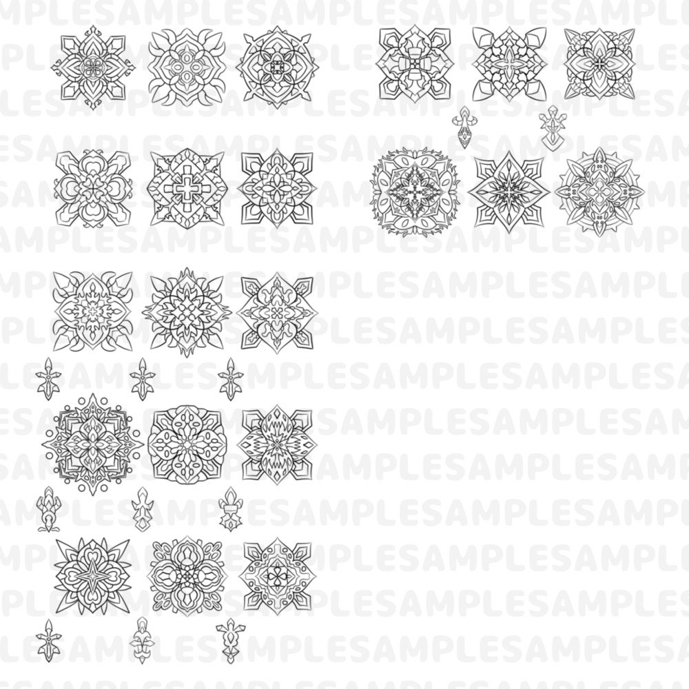 【ダウンロード】線対胎蔵曼荼羅ぬりえセット