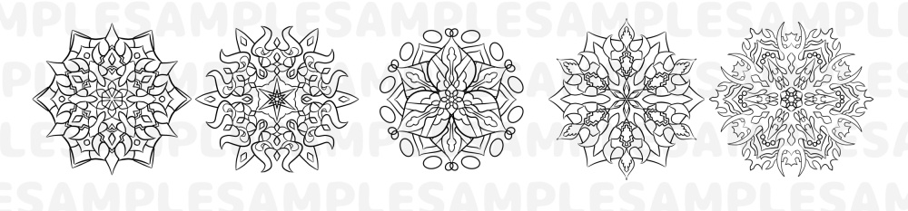 【ダウンロード】線対胎蔵曼荼羅ぬりえセット