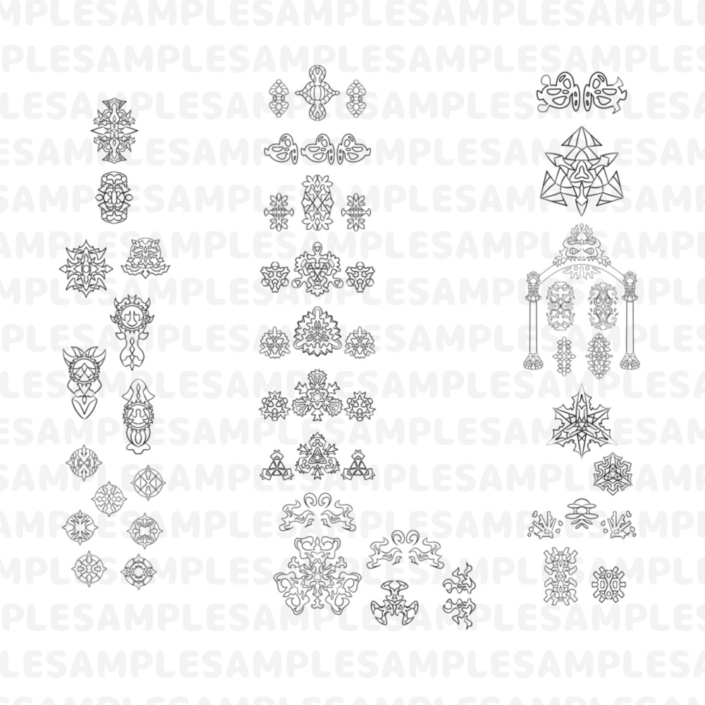 【ダウンロード】線対胎蔵曼荼羅ぬりえセット