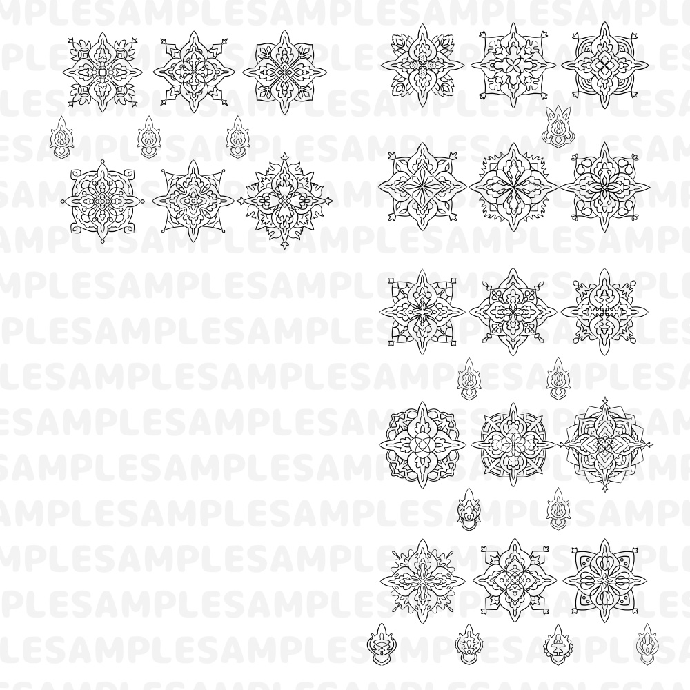 【ダウンロード】線対胎蔵曼荼羅ぬりえセット