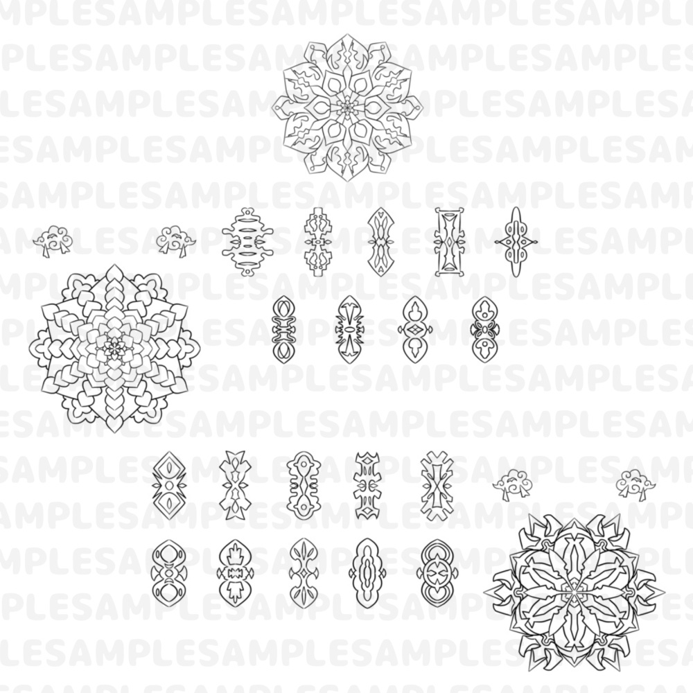 【ダウンロード】線対胎蔵曼荼羅ぬりえセット