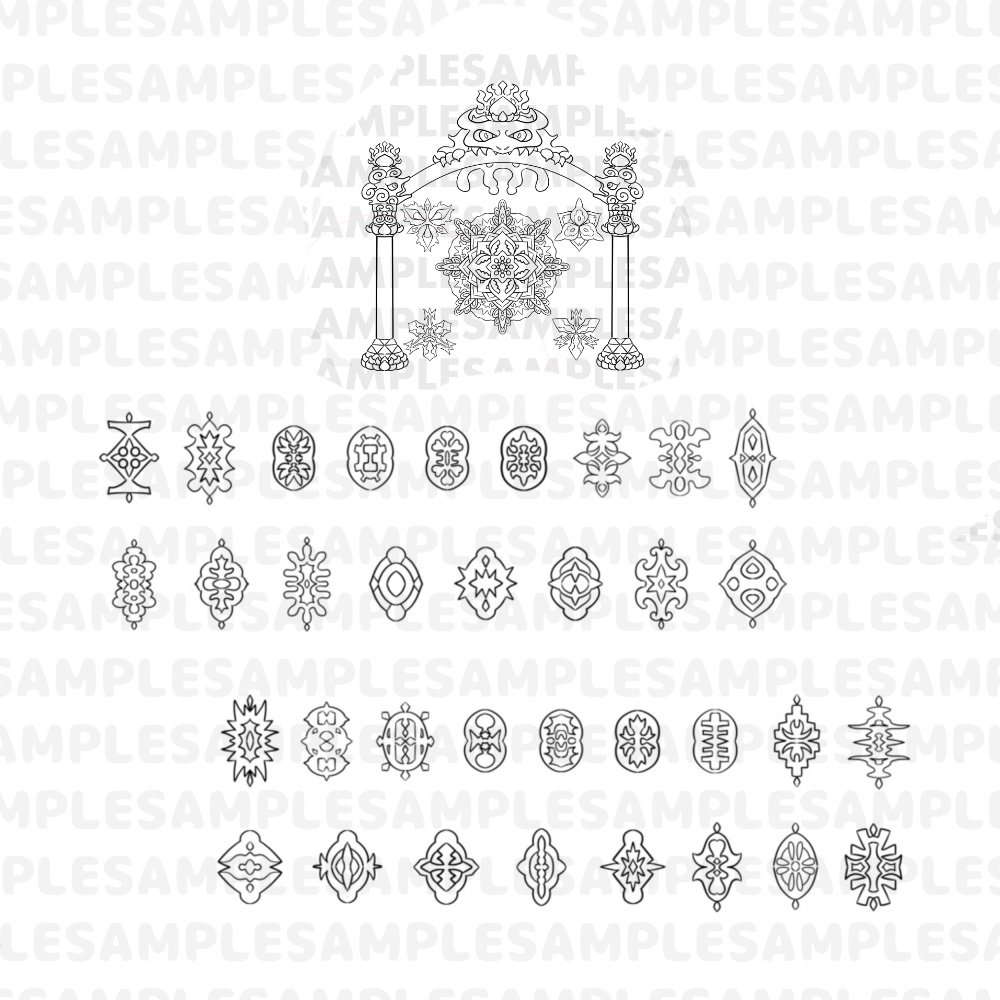 【ダウンロード】線対胎蔵曼荼羅ぬりえセット