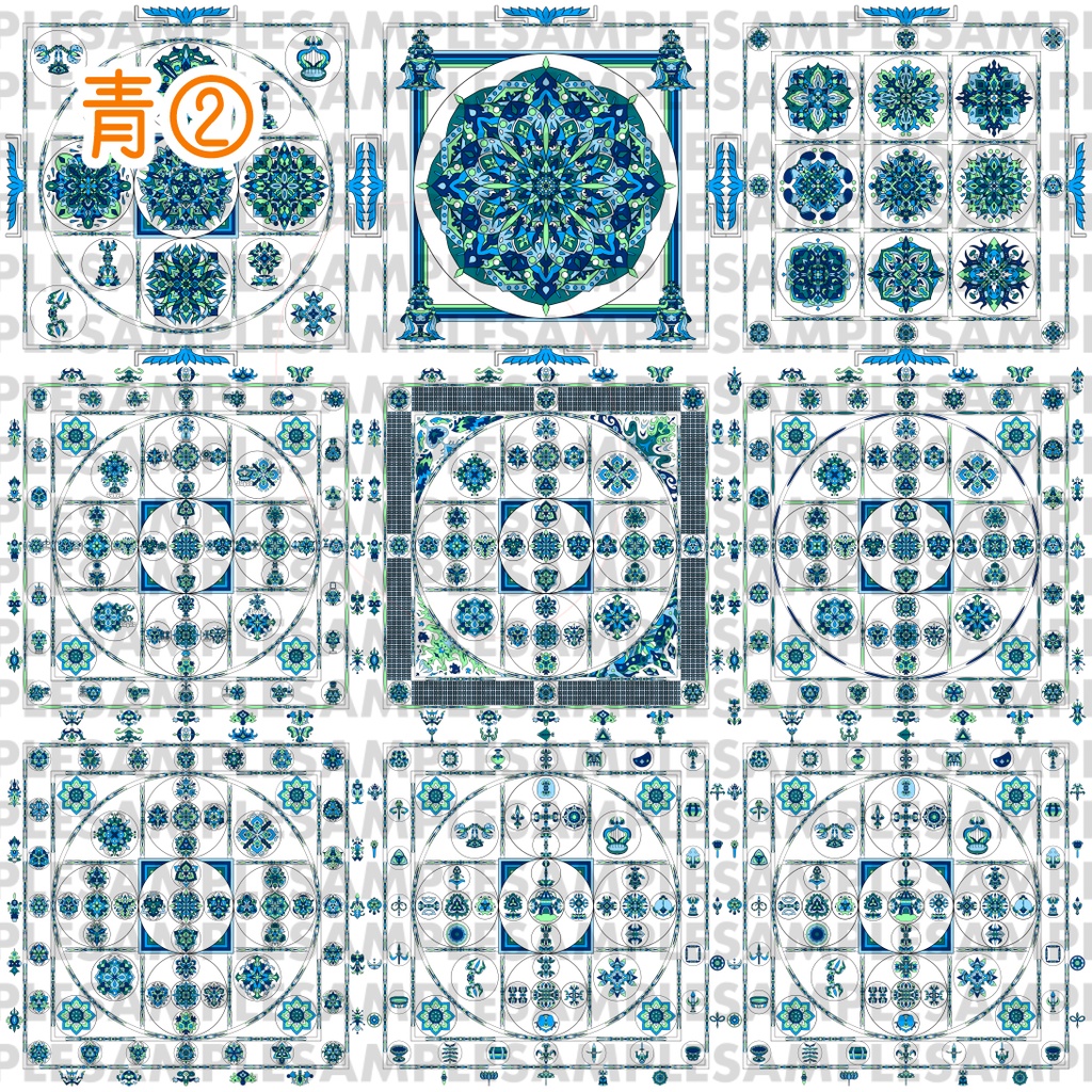 【ダウンロード】線対金剛界曼荼羅【彩色】 全6種