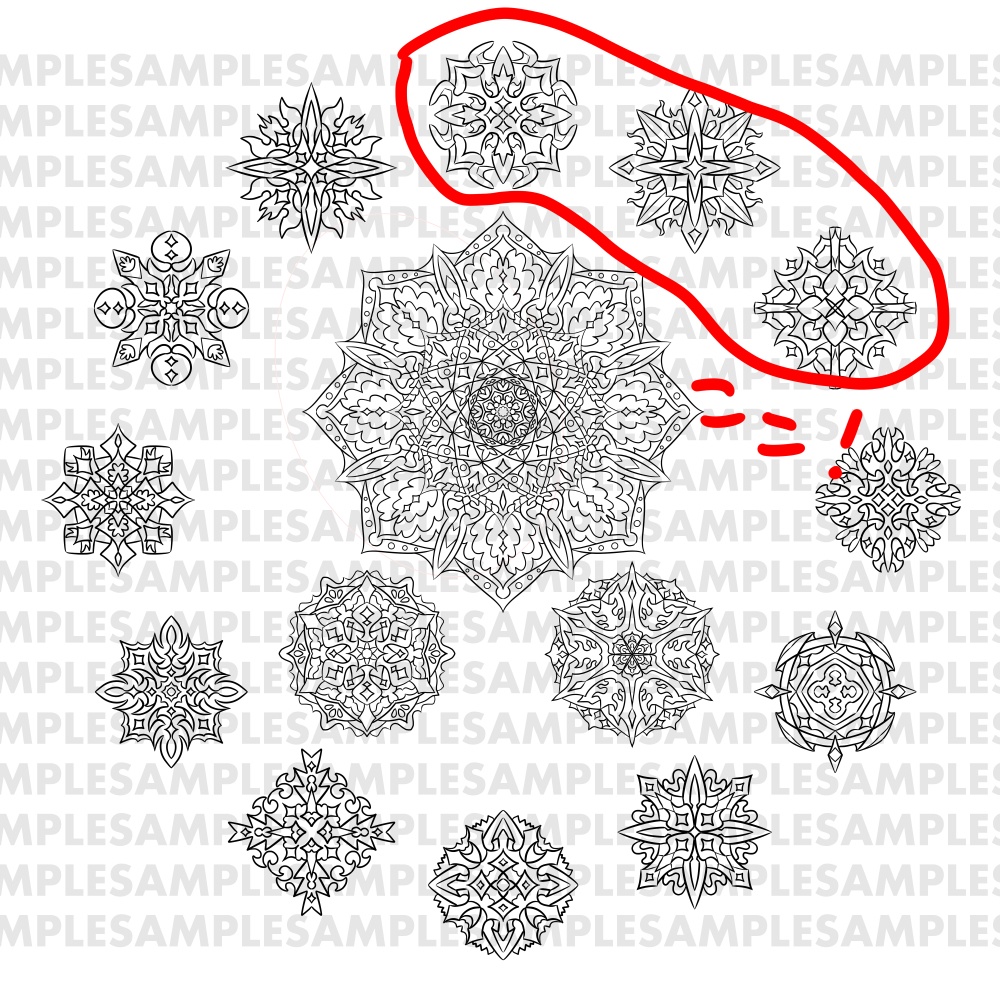 【線対薬師瑠璃光曼荼羅ぬりえ】十二神将①子丑寅