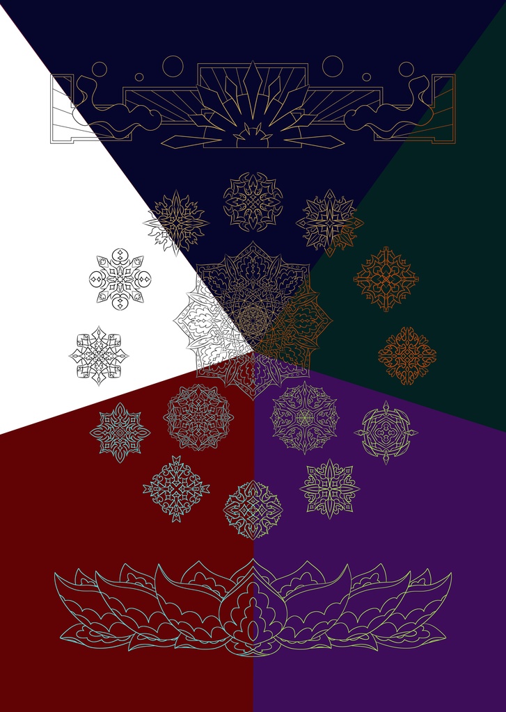 【ダウンロード】線対薬師瑠璃光曼荼羅 全5種