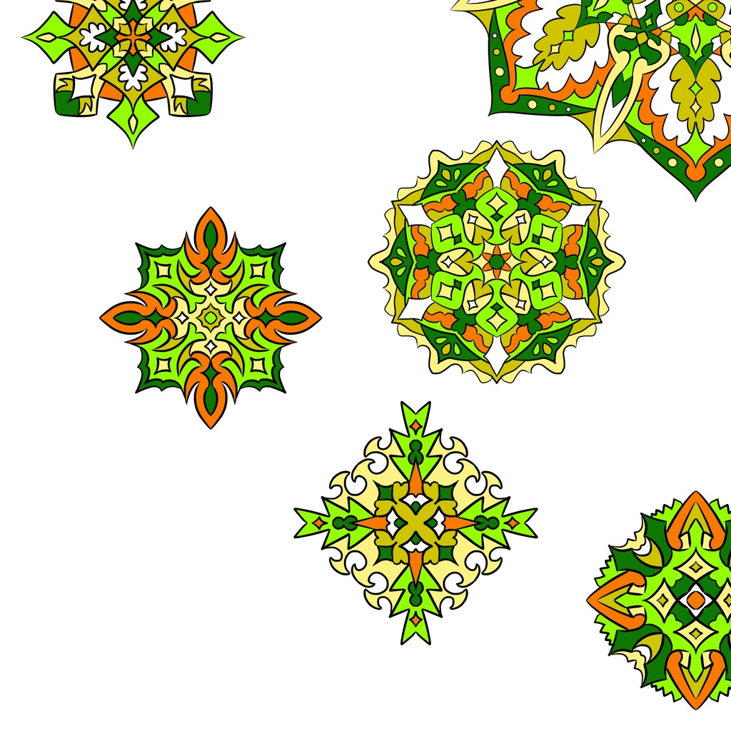 【ダウンロード】線対薬師瑠璃光曼荼羅【彩色】 全6種