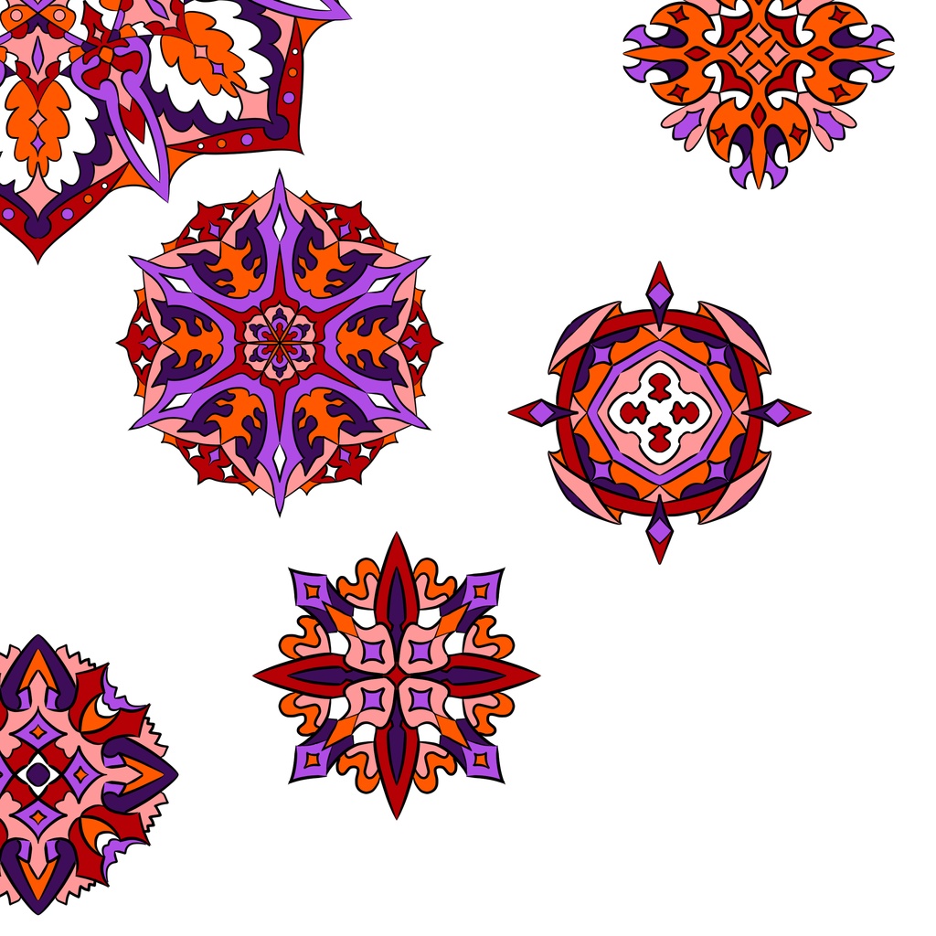 【ダウンロード】線対薬師瑠璃光曼荼羅【彩色】豪華版 全6種