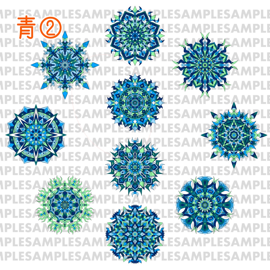 【ダウンロード】線対十忿怒尊曼荼羅【彩色】 全6種