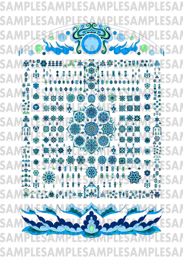 【ポストカード】線対胎蔵曼荼羅《彩色》豪華版 全6種