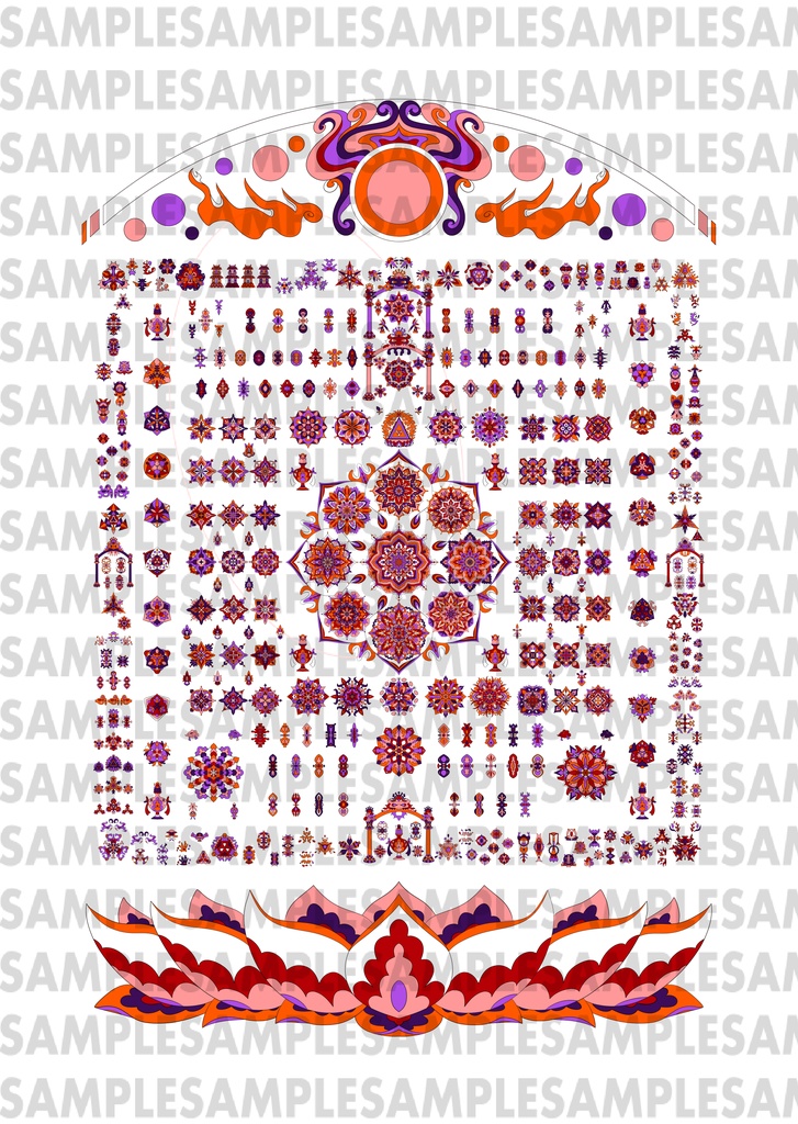 【ポストカード】線対胎蔵曼荼羅《彩色》豪華版 全6種