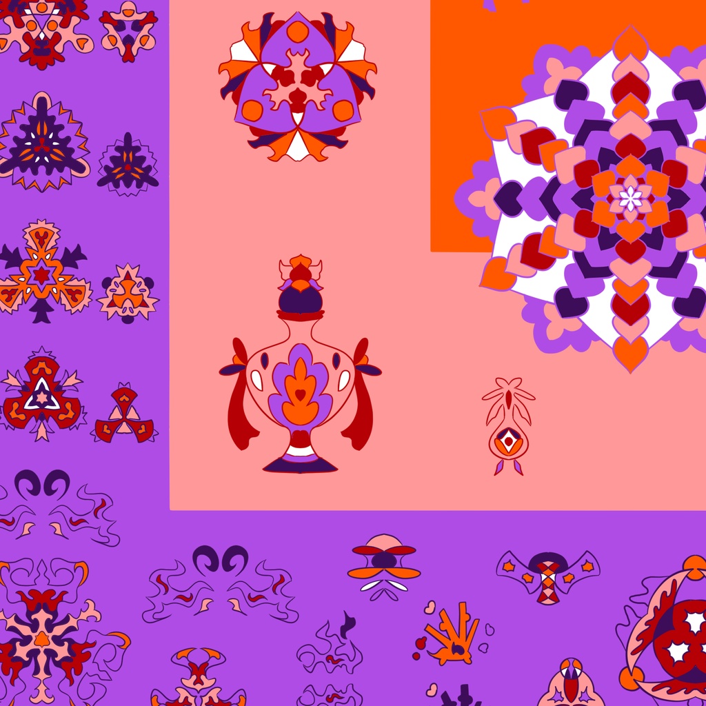 【ポストカード】線対胎蔵曼荼羅《彩色》豪華版 全6種