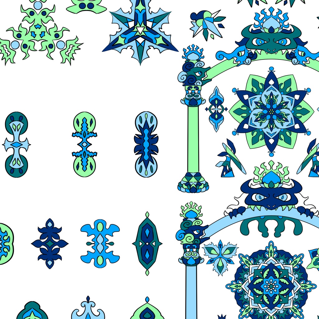 【ポストカード】線対胎蔵曼荼羅《彩色》豪華版 全6種