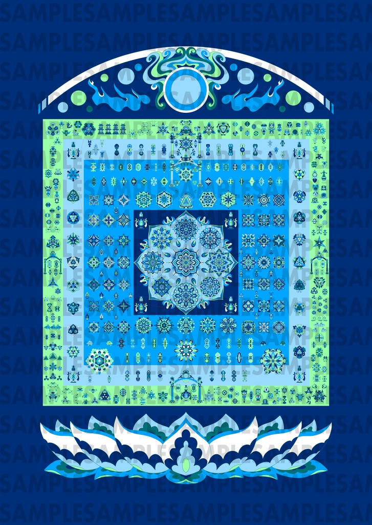 【ポストカード】線対胎蔵曼荼羅《彩色》豪華版 全6種