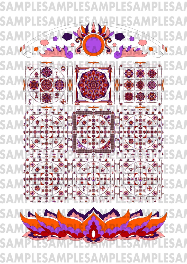 【ポストカード】線対金剛界曼荼羅《彩色》豪華版 全6種