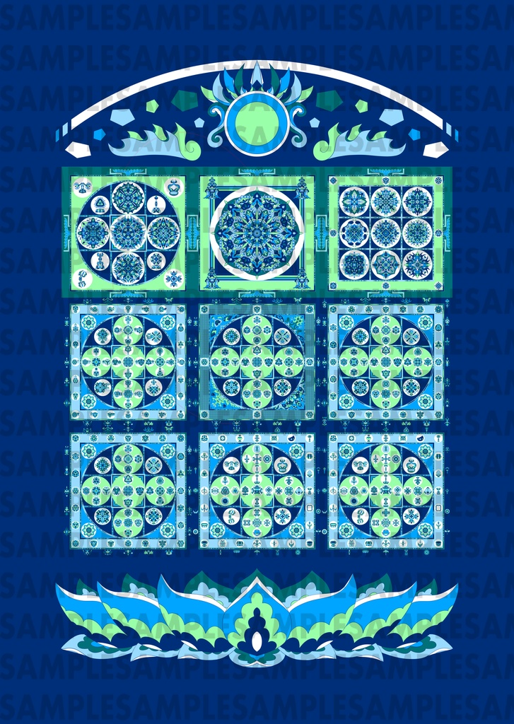 【ポストカード】線対金剛界曼荼羅《彩色》豪華版 全6種