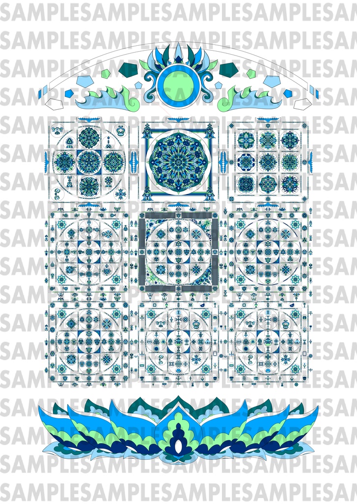 【ポストカード】線対金剛界曼荼羅《彩色》豪華版 全6種