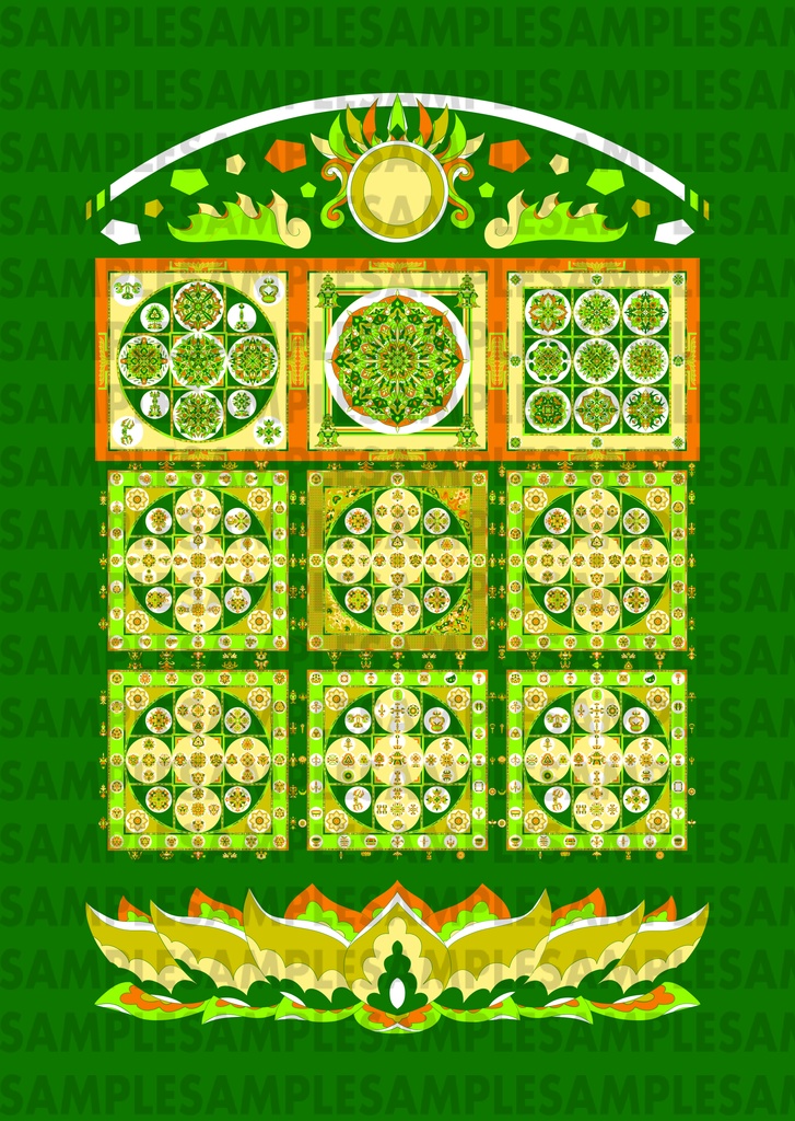 【ポストカード】線対金剛界曼荼羅《彩色》豪華版 全6種