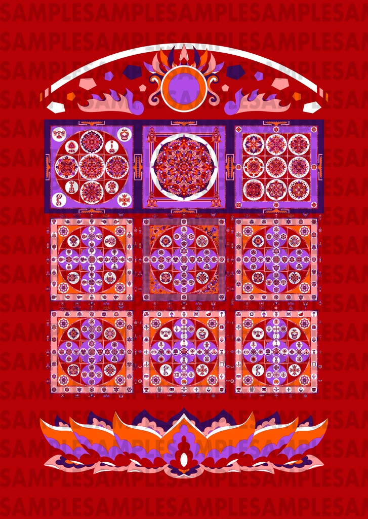 【ポストカード】線対金剛界曼荼羅《彩色》豪華版 全6種