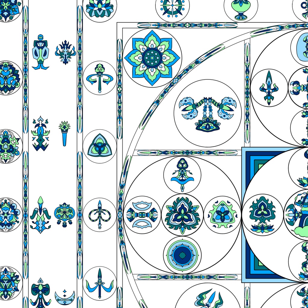 【ポストカード】線対金剛界曼荼羅《彩色》豪華版 全6種