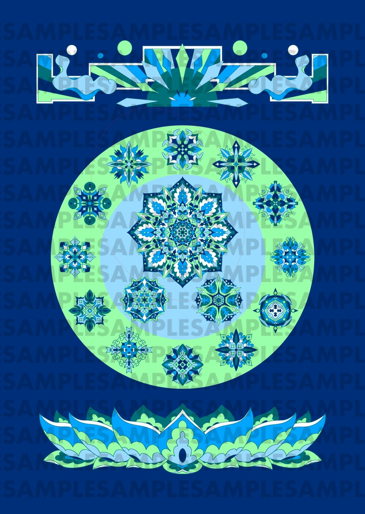 【ポストカード】線対薬師瑠璃光曼荼羅《彩色》豪華版 全6種