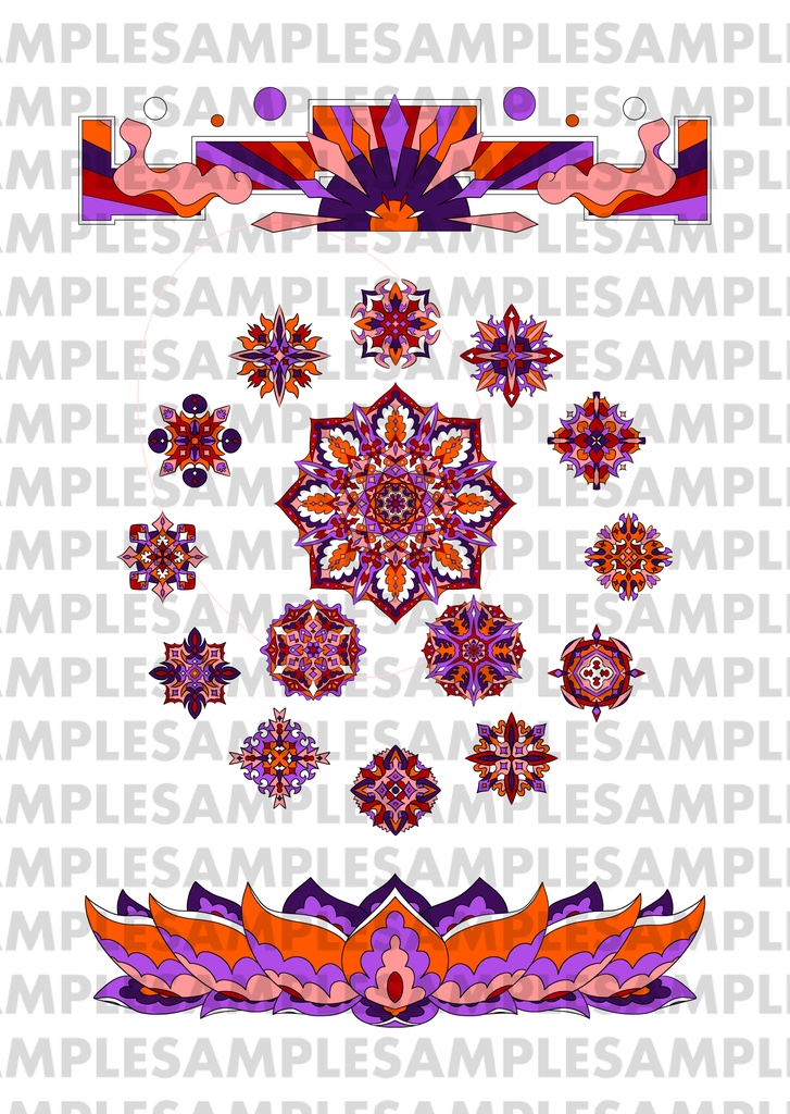 【ポストカード】線対薬師瑠璃光曼荼羅《彩色》豪華版 全6種