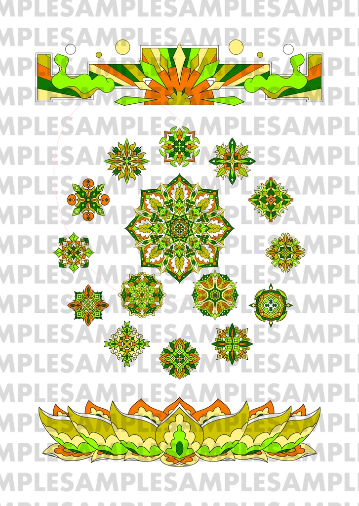 【ポストカード】線対薬師瑠璃光曼荼羅《彩色》豪華版 全6種