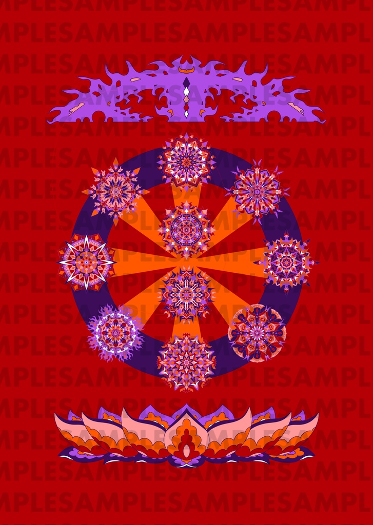 【ポストカード】線対十忿怒尊曼荼羅《彩色》豪華版 全6種