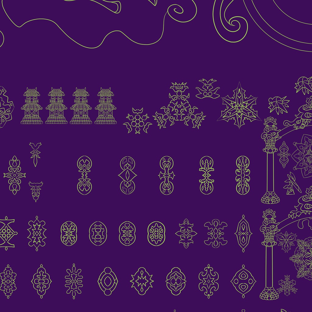 【ポストカード】線対胎蔵曼荼羅 全4種