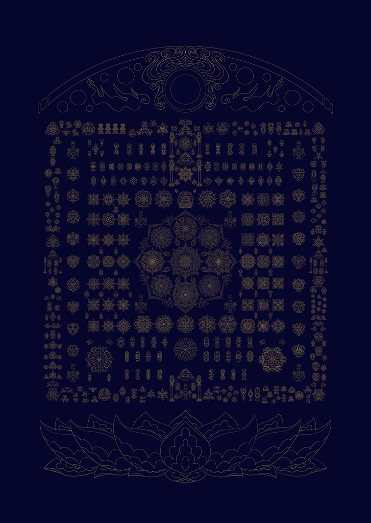 【ポストカード】線対胎蔵曼荼羅 全4種