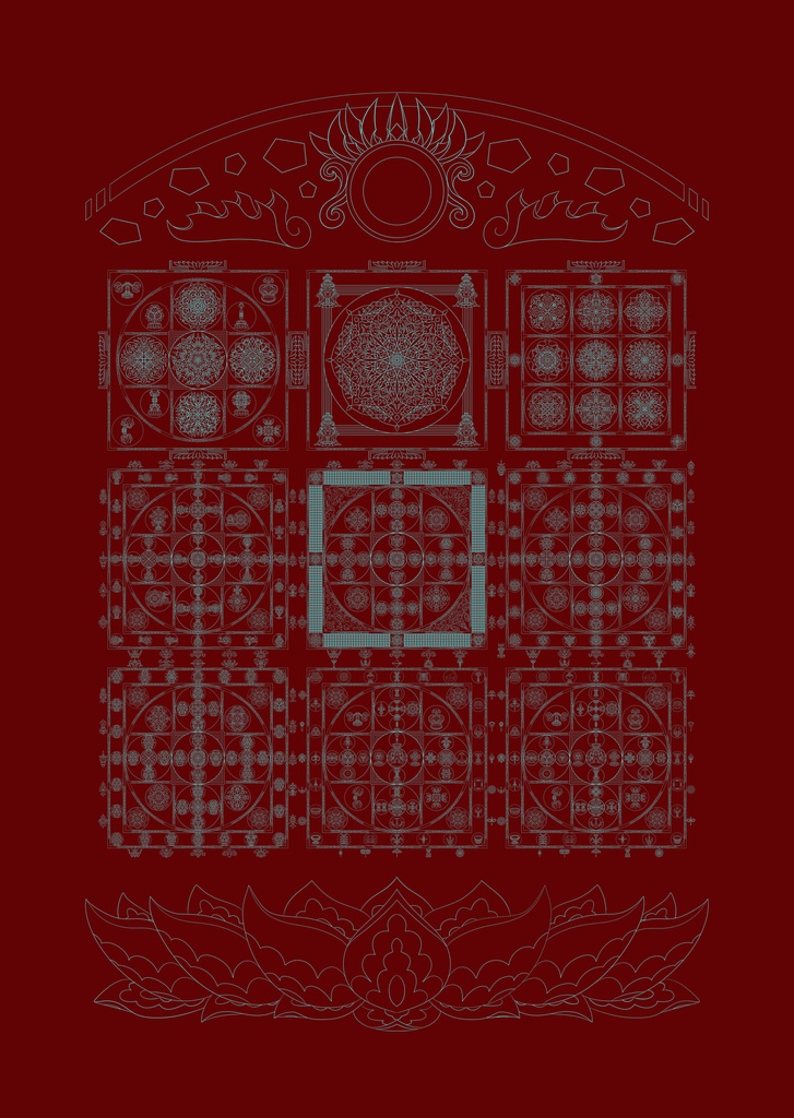 【ポストカード】線対金剛界曼荼羅 全4種