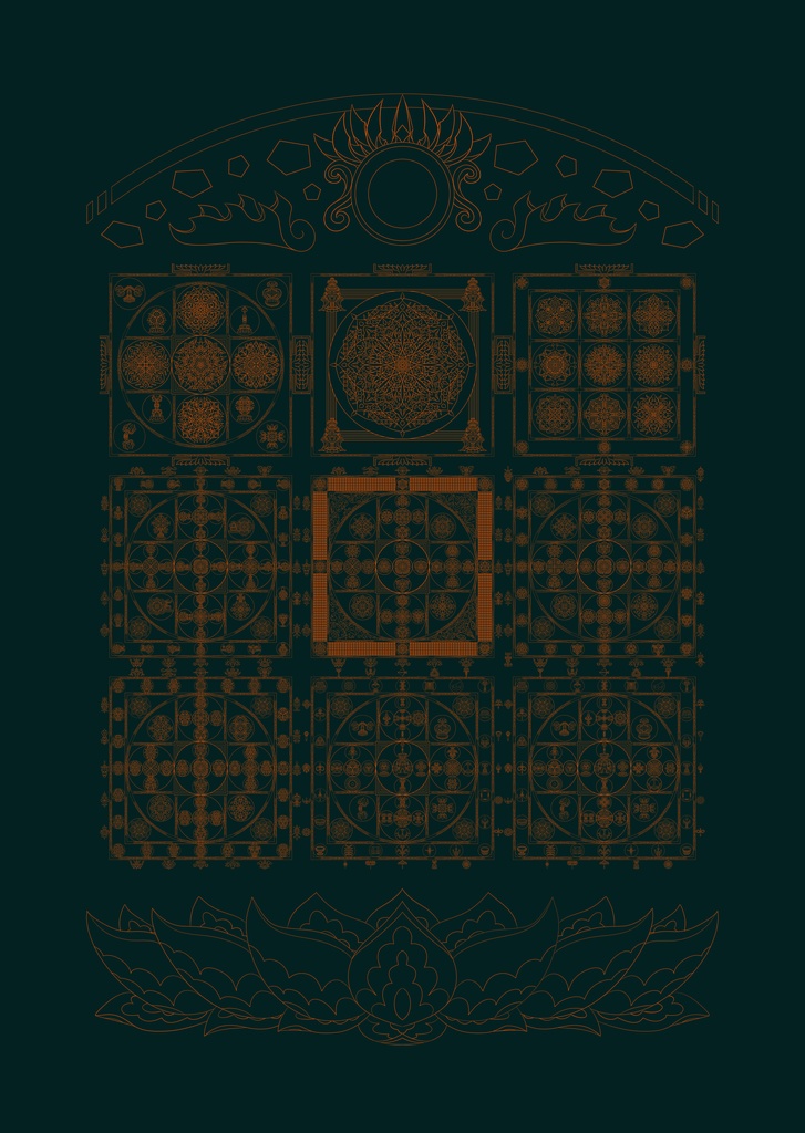 【ポストカード】線対金剛界曼荼羅 全4種