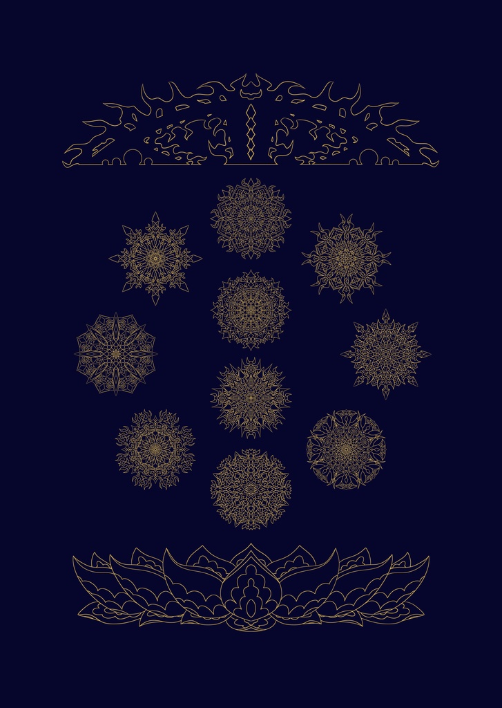 【ポストカード】線対十忿怒尊曼荼羅 全4種