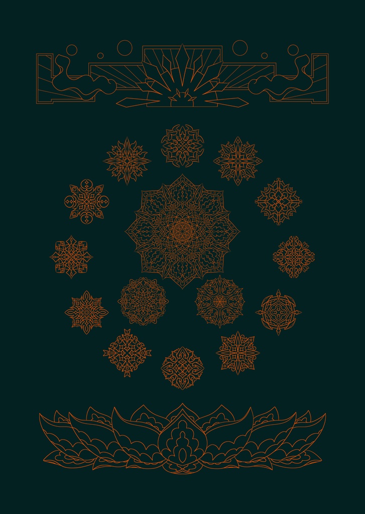 【ポストカード】線対薬師瑠璃光曼荼羅 全4種