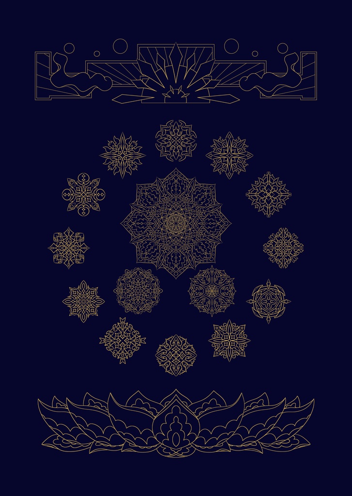 【ポストカード】線対薬師瑠璃光曼荼羅 全4種