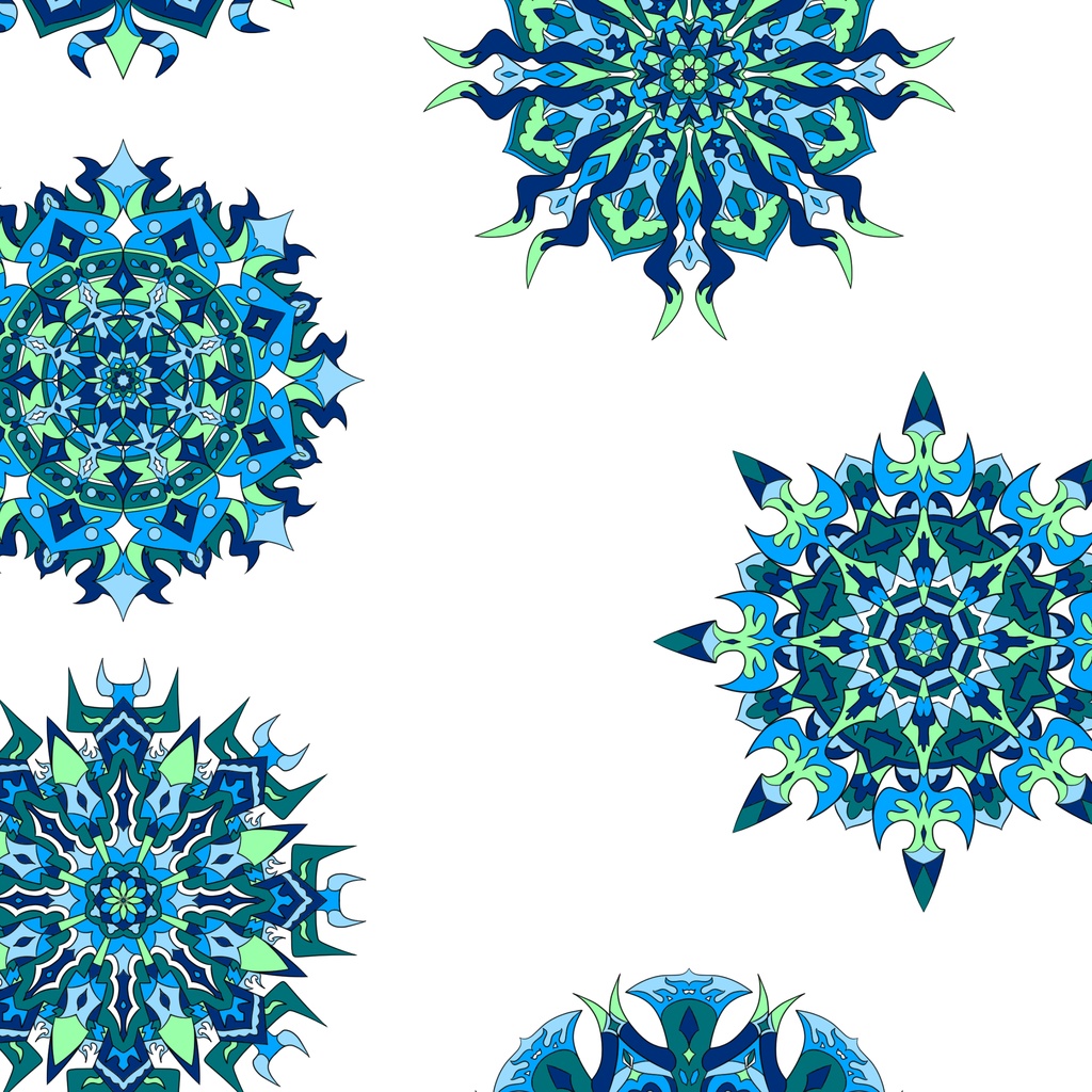 【ポスター】線対十忿怒尊曼荼羅《彩色》豪華版 青② 全5サイズ