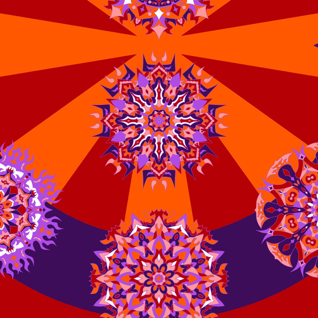 【ポスター】線対十忿怒尊曼荼羅《彩色》豪華版 赤① 全5サイズ