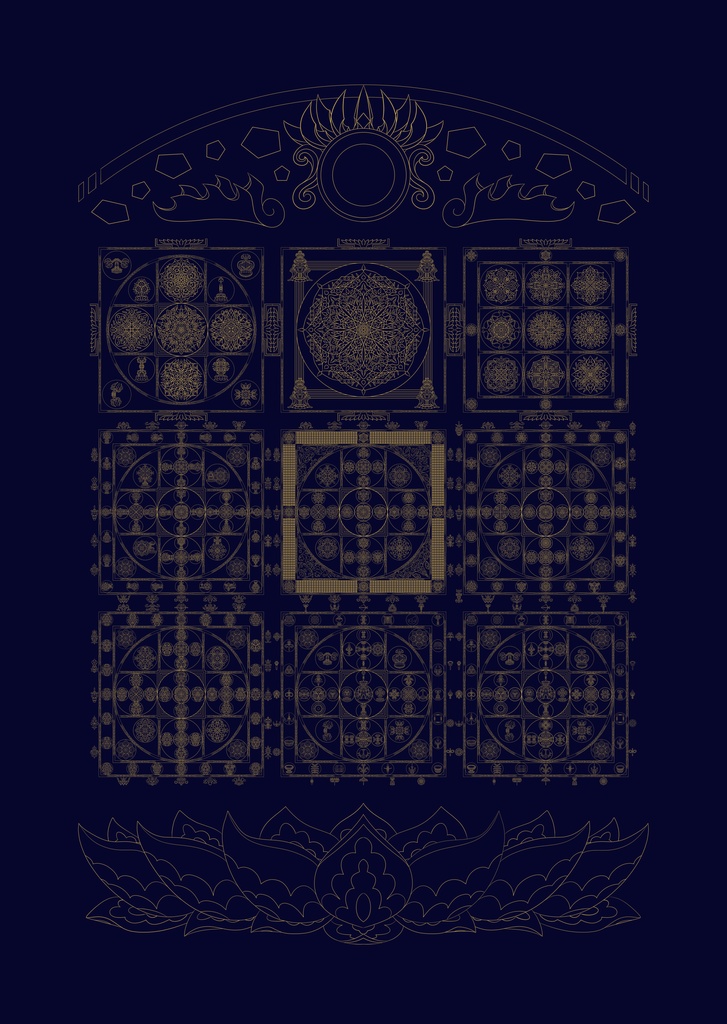 【ポスター】線対金剛界曼荼羅 Blue 全5サイズ