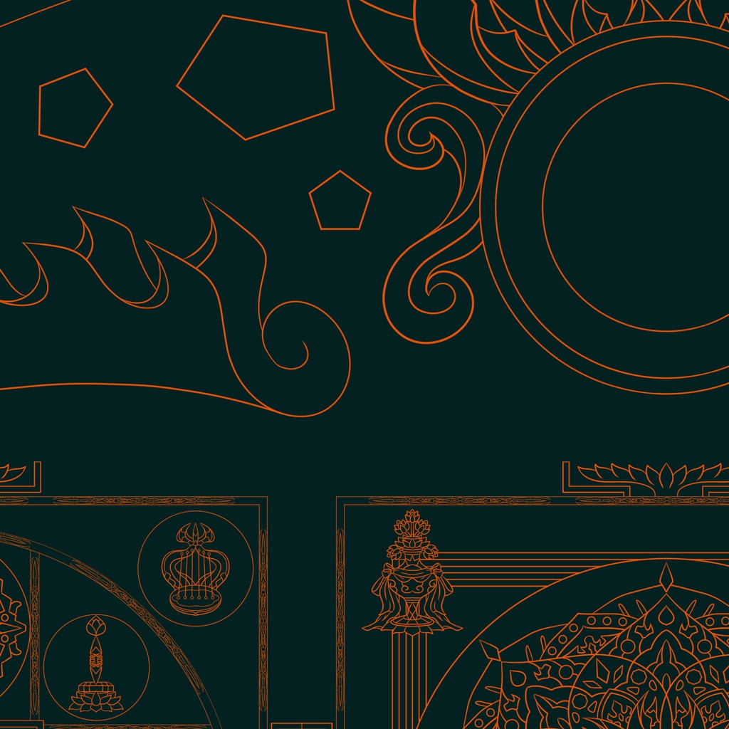 【ポスター】線対金剛界曼荼羅 Green 全5サイズ