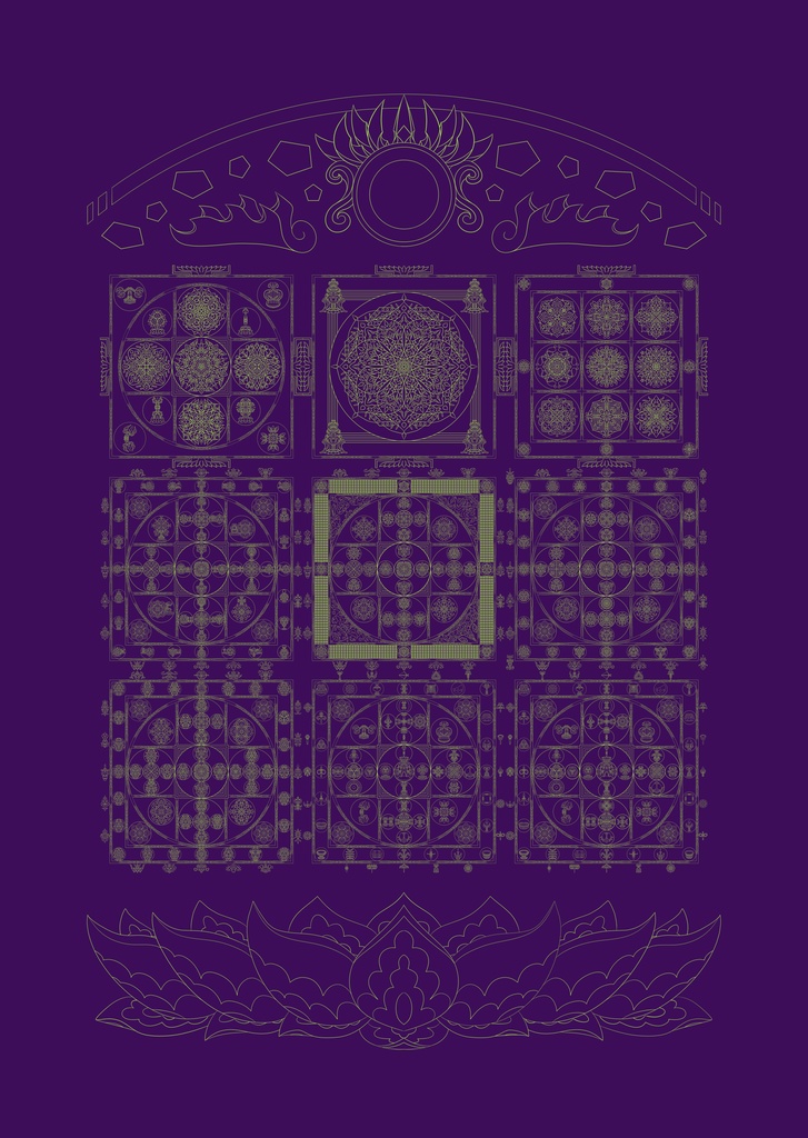 【ポスター】線対金剛界曼荼羅 Purple 全5サイズ