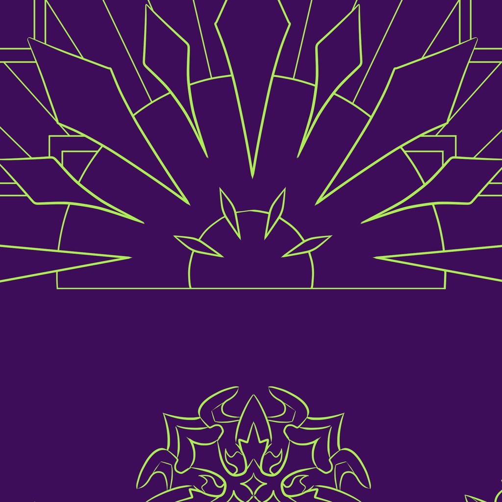 【ポスター】線対薬師瑠璃光曼荼羅 Purple 全5サイズ