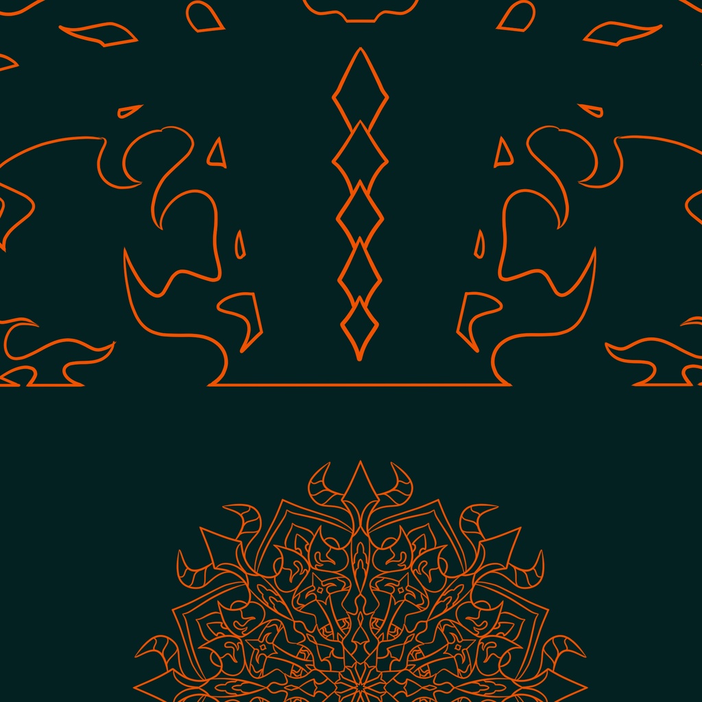 【ポスター】線対十忿怒尊曼荼羅 Green 全5サイズ