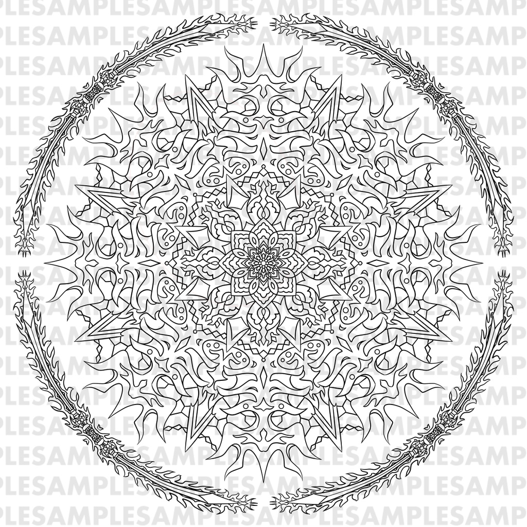 【線対不動明王曼荼羅ぬりえ】不動明王